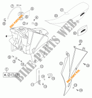 RESERVOIR / SELLE pour KTM 525 EXC RACING de 2004