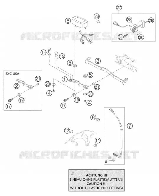 CONTACTEUR A CLE KTM MOTO 525 2004 EXC  525 EXC RACING
