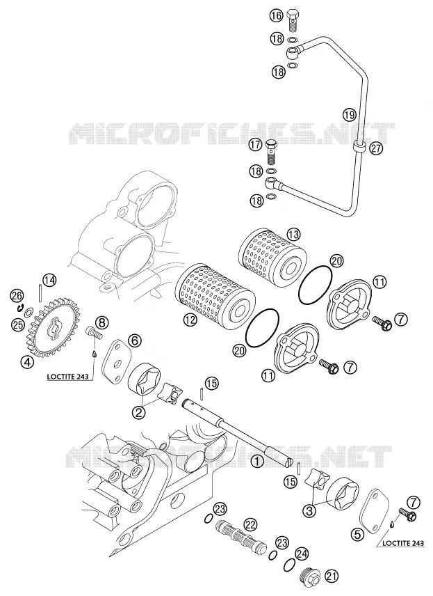 POMPE A HUILE KTM MOTO 525 2003 EXC  525 EXC RACING