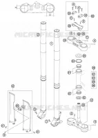 FOURCHE / T DE FOURCHE pour KTM 525 EXC-G RACING de 2006