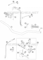 GUIDON / COMMANDES pour KTM 525 EXC-G RACING de 2006