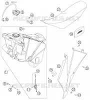 RESERVOIR / SELLE pour KTM 525 EXC-G RACING de 2006