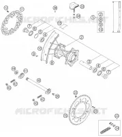 ROUE ARRIERE pour KTM 525 EXC-G RACING de 2006