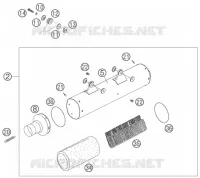 SILENCIEUX D'ECHAPPEMENT pour KTM 525 EXC-G RACING de 2006