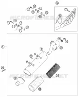 ECHAPPEMENT pour KTM 525 EXC FACTORY RACING de 2007