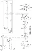 FOURCHE / T DE FOURCHE pour KTM 525 EXC FACTORY RACING de 2007