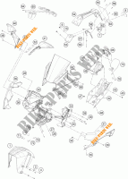 PLASTIQUES pour KTM RC 390 WHITE ABS de 2015