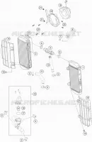 CIRCUIT DE REFROIDISSEMENT pour KTM 500 EXC-F de 2018