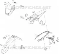 PLASTIQUES pour KTM 500 EXC-F de 2018