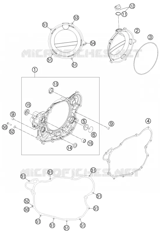 CARTER EMBRAYAGE KTM MOTO 500 2016 EXC  500 EXC
