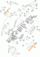 PLASTIQUES pour KTM RC 390 WHITE ABS de 2015