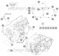 CARTER MOTEUR pour KTM 300 EXC FACTORY EDITION de 2011