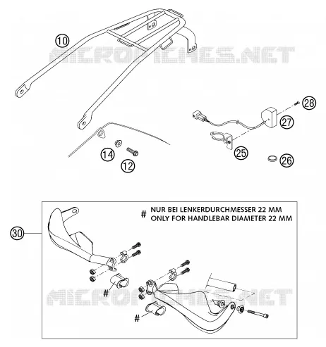 ACCESSOIRES KTM MOTO 300 2003 EXC  300 EXC SIX DAYS