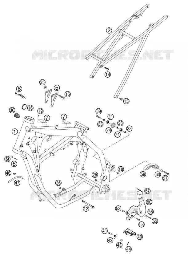 CADRE KTM MOTO 300 2003 EXC  300 EXC SIX DAYS