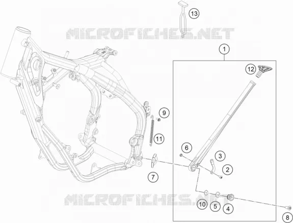 BEQUILLE LATERALE / CENTRALE KTM MOTO 300 2017 EXC  300 EXC SIX DAYS