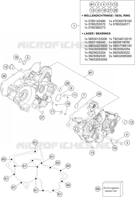 CARTER MOTEUR KTM MOTO 300 2017 EXC  300 EXC SIX DAYS