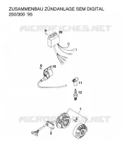 ALLUMAGE pour KTM 300 EXC MARZOCCHI/OHLINS de 1996