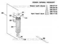 AMORTISSEUR pour KTM 300 EXC MARZOCCHI/OHLINS de 1996