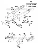 BRAS OSCILLANT  pour KTM 300 EXC MARZOCCHI/OHLINS de 1996