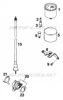 CONTACTEUR A CLE pour KTM 300 EXC MARZOCCHI/OHLINS de 1996