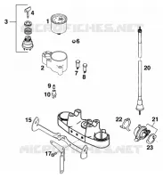 CONTACTEUR A CLE pour KTM 300 EXC MARZOCCHI/OHLINS de 1996