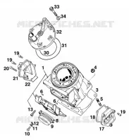 CYLINDRE pour KTM 300 EXC MARZOCCHI/OHLINS de 1996