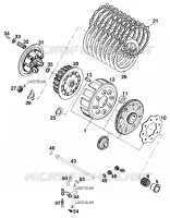EMBRAYAGE pour KTM 300 EXC MARZOCCHI/OHLINS de 1996