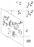 ETRIER DE FREIN AVANT pour KTM 300 EXC MARZOCCHI/OHLINS de 1996