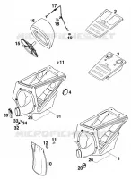 FILTRE A AIR pour KTM 300 EXC MARZOCCHI/OHLINS de 1996