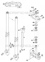 FOURCHE / T DE FOURCHE pour KTM 300 EXC MARZOCCHI/OHLINS de 1996