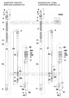 FOURCHE (PIECES) pour KTM 300 EXC MARZOCCHI/OHLINS de 1996