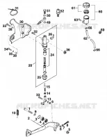 MAITRE CYLINDRE DE FREIN ARRIERE pour KTM 300 EXC MARZOCCHI/OHLINS de 1996