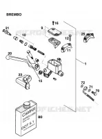 MAITRE CYLINDRE DE FREIN AVANT pour KTM 300 EXC MARZOCCHI/OHLINS de 1996