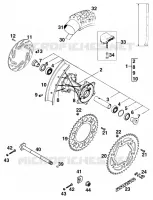 ROUE ARRIERE pour KTM 300 EXC MARZOCCHI/OHLINS de 1996