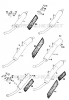 SILENCIEUX D'ECHAPPEMENT pour KTM 300 EXC MARZOCCHI/OHLINS de 1996