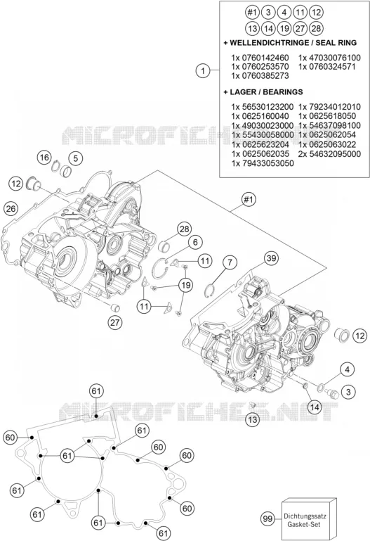 CARTER MOTEUR KTM MOTO 300 2017 EXC  300 EXC