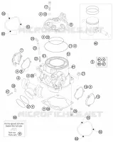 CYLINDRE / CULASSE  300 ktm-moto 2014 EXC 26