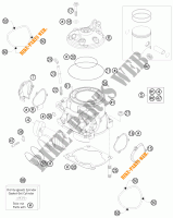 CYLINDRE / CULASSE pour KTM 300 EXC de 2013