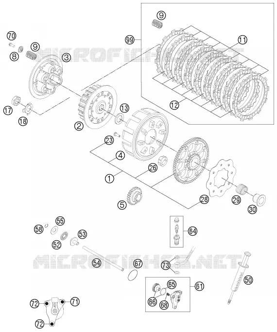EMBRAYAGE KTM MOTO 300 2012 EXC  300 EXC