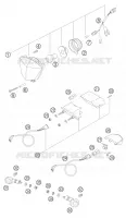 PHARE / FEU ARRIERE  300 ktm-moto 2005 EXC 23