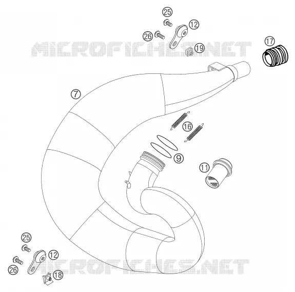 ECHAPPEMENT KTM MOTO 300 2004 EXC  300 EXC