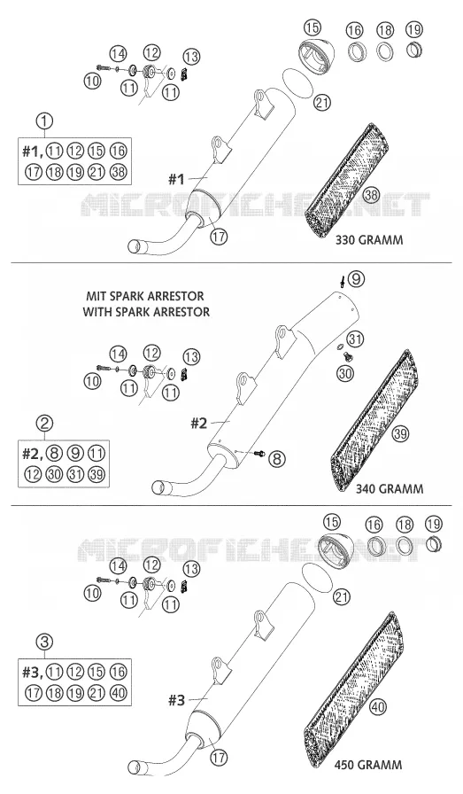 ECHAPPEMENT KTM MOTO 300 2004 EXC  300 EXC