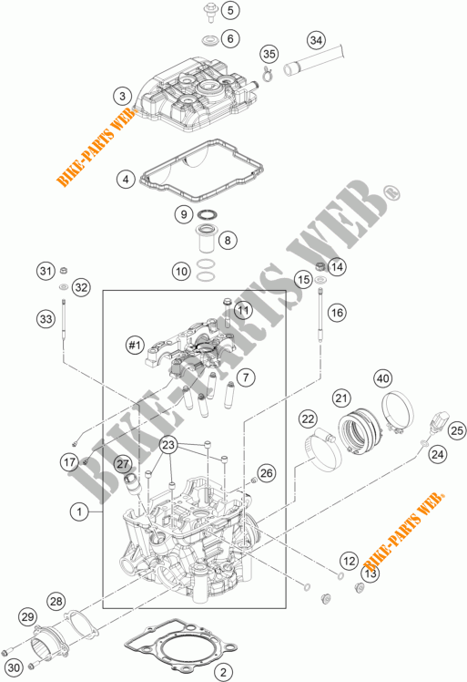 CULASSE pour KTM 250 EXC-F FACTORY EDITION de 2015