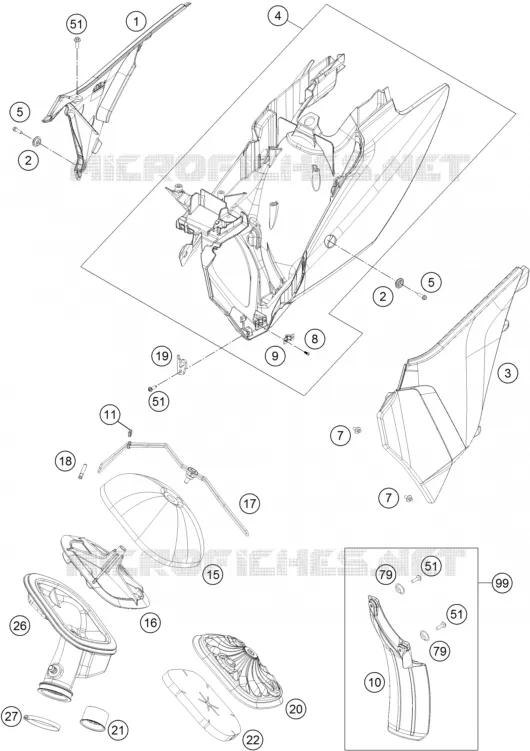 FILTRE A AIR KTM MOTO 250 2015 EXC-F  250 EXC-F FACTORY EDITION