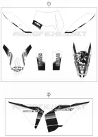 AUTOCOLLANTS pour KTM 250 EXC-F SIX DAYS de 2011