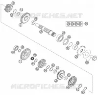 BOITE DE VITESSES   ARBRE SECONDAIRE pour KTM 250 EXC-F SIX DAYS de 2011