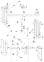CIRCUIT DE REFROIDISSEMENT pour KTM 250 EXC-F SIX DAYS de 2011
