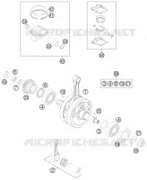 VILEBREQUIN / PISTON pour KTM 250 EXC-F SIX DAYS de 2011