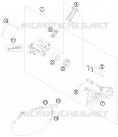 ETRIER DE FREIN AR pour KTM 250 EXC-F SIX DAYS de 2010