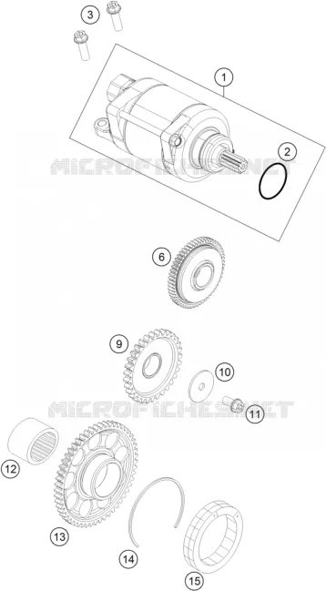 DEMARREUR ELECTRIQUE KTM MOTO 250 2018 EXC-F  250 EXC-F